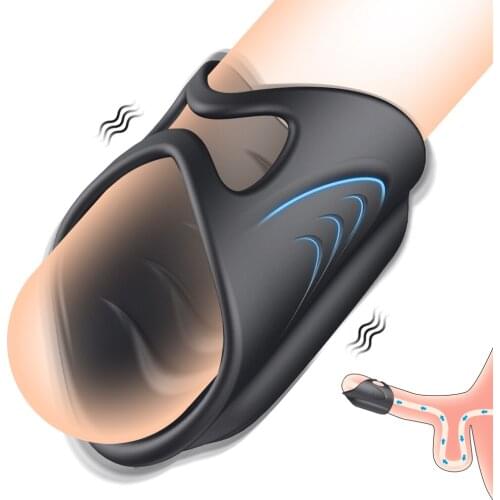 Male Masturbator Penis Vibrator Penis Trainer Glans Stimulate Masturbator Cup For Men Pussy Vibration Time Delay Sex Toys