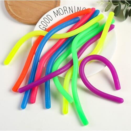 Soft Rubber Noodle Elastic Rope Toys Stretch String Decompression Toy Stretchy Children Adult Fidget Relief Stress Vent Toys