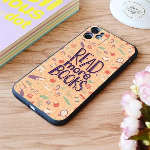 For iPhone Read More Books Print Soft Matt Apple iPhone Case 6 7 8 11 12 Plus Pro X XR XS MAX SE