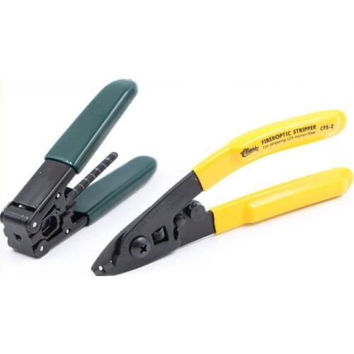 2in1 FTTH Fiber Optic Tool Kit with CFS-2 Dual-port Miller wire stripping pliers+ Rubber-insulated wire Green stripping plier