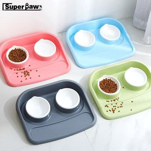Anti-slip Dog Feeder Drinking Bowls for dogs Cat Cats Pet Food Bowl comedero perro miska dla psa gamelle chien chat MDD06
