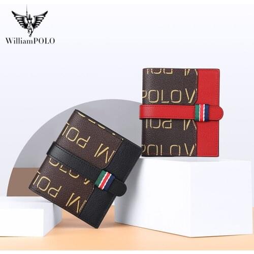 WILLIAMPOLOs new RFID wallet female short compact ultra-thin card package multifunctional new coin purse fashion coin purse