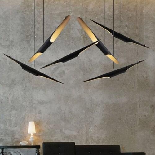 Pendant light Creative double headed oblique mouth hanging lamp personalized aluminum dining room 60cm 90-260V
