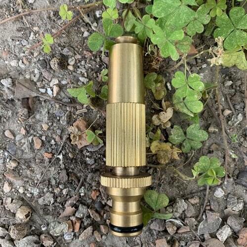 Pure Copper Straight Water Spray Tip High Pressure Home Car Water Sprayer Head Hose Nozzle Quick Adapter Fitting