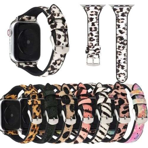 Plush Leopard Strap for Apple watch band 42mm 38mm feather Silicone bracelet belt for iwatch 6 SE 5 4 3 2 44MM 40MM New Design