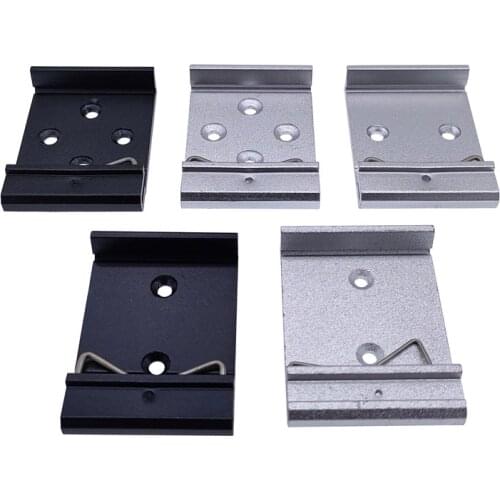1pcs 35mm C shape buckle Simple fixing rack with mounting holes DIN guide rail buckle Aluminum alloy Slideway clasp