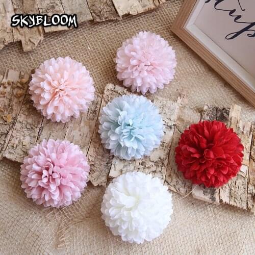 10pcs Artificial Dahlia Flower Heads 8cm Faux Spider Dahlia Flower Silk Flowers Head for Floral DIY Corsage Bouquet Decor KB14
