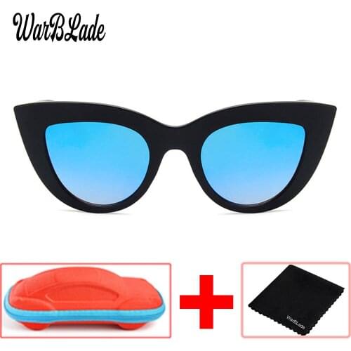 2018 Fashion Cat Eye Frame Sunglasses Women Luxury Brand Designer Black Ray Small Vintage Sexy Retro Ladies With Box WarBLade