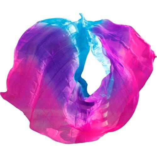 2019 100% real silk belly dance veil design dancing veils Performance Accessories wholesale Size and color can be customized