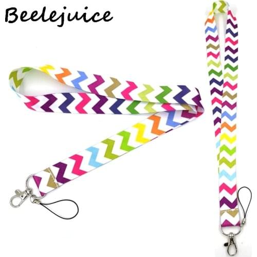 24pcs Wavy Texture Lines Lanyard for Keys Phone Cool Neck Strap Lanyard for Camera Whistle ID Badge Cute webbings ribbons Gifts