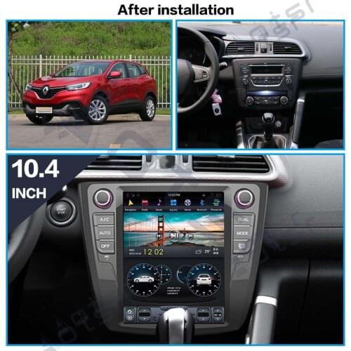 64G Android9 Tesla style Car GPS Navi multimedia For Renault Kadjar 2016-2018 auto stereo radio BT tape recorder No DVD headunit