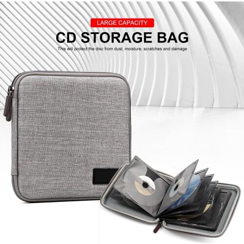 Cars Large-capacity CD DVD VCD CD-ROM Bag Can Hold 32 CD-ROM Storage Bags Wallet Storage Bag For Car Storage Supplies