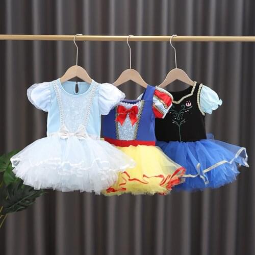 Ruifglasb Kids Girls Ballet Tutus Princess Snow White Dress Up Clothes for Tutu Dress Elza Anna Dance Cosplay Ballet Bodysuit