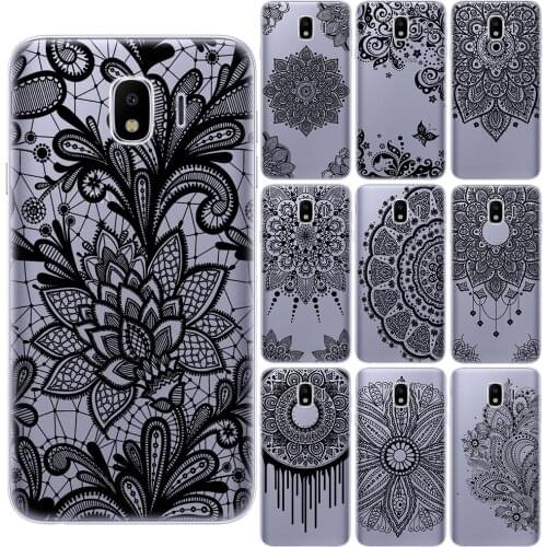 Vintage Floral Lace Mandala Flower Soft Case For Coque Samsung Galaxy J3 J5 J7 2017 J4 J6 Prime J610 J415 J8 2018 Silicon Cover