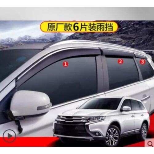 For Mitsubishi Outlander 2010 - 2012, 2013- 2020 Side Window Deflector Sun Rain Deflector Weather Shield JC