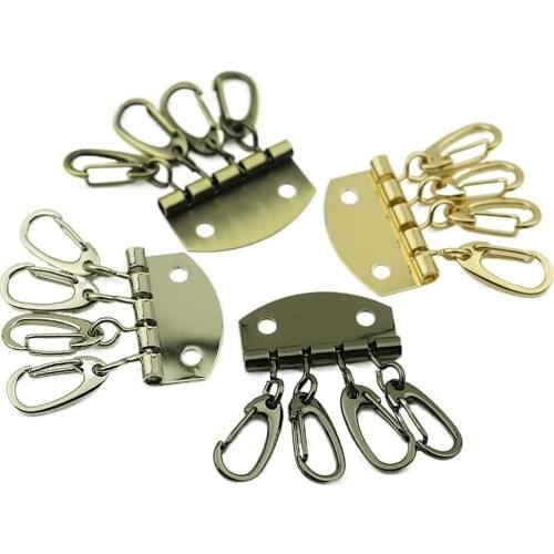 Holders Buckle Keyring Hook Clasp Clip Hardware DIY Parts 5pcs/set 4T Key Row for Leather Goods Bags Accessories
