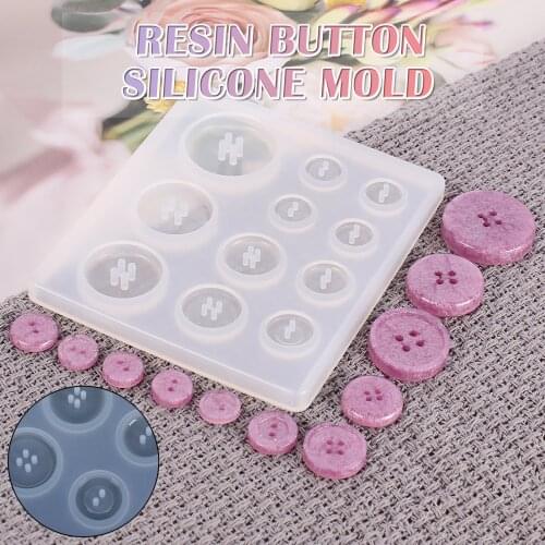 DIY Handmade Resin Silicone Mold Crystal Epoxy Buttons Jewelry Making Mould Epoxy Pendant Crafts Tool Handmade New Arrival