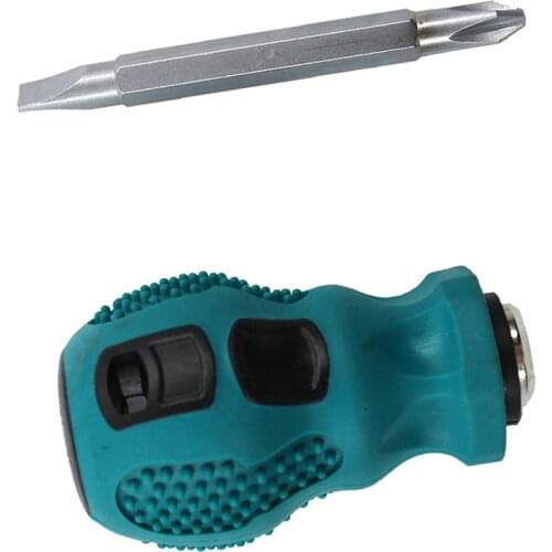 Dual-use Cross Slot Head Short Mini Magnetic Screwdriver Household Hand Tool Tornavida Seti