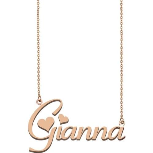 Gianna Name Necklace , Custom Name Necklace for Women Girls Best Friends Birthday Wedding Christmas Mother Days Gift