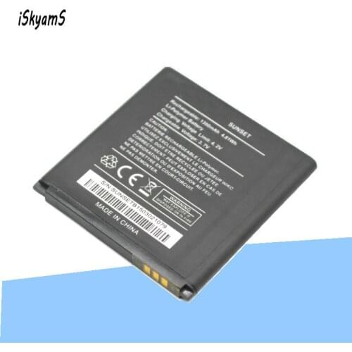 ISkyamS 1x 1300mAh High Quality Replacement Li-ion Battery for Wiko sunset Batterie Batterij Bateria