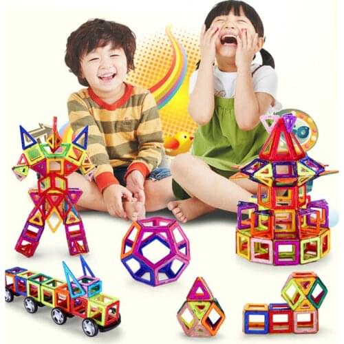 Mini Size Magnetic Designer Construction Set 3D Magnet Building Blocks DIY Educational Children Bricks Toys for Gifts
