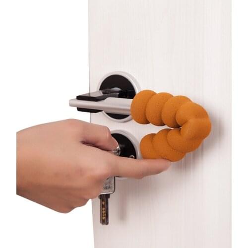 2PCS Creative Spiral Door Handle Protective Sleeve Soft Door Knob Covers Anti-Collision Antiskid Gloves For Baby Children Safety