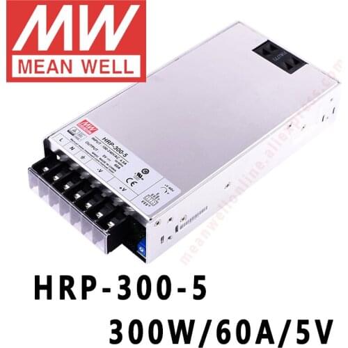 Mean Well HRP-300-5 meanwell 5V/60A/300W DC Single Output with PFC Function Switching Power Supply online store