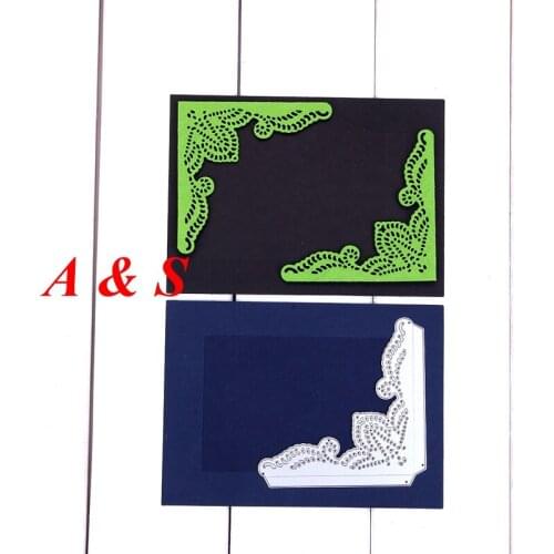 G215 METAL CUTTING DIES Corner Flower Frame Gift Scrapbook Card Album Wedding Paper Craft Home Decor Embossing Stencil Punch