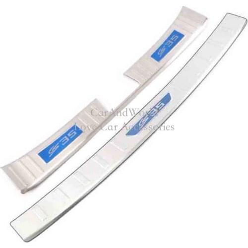 Stainless Steel For Changan CS35 2017-2019 Rear Trunk Door Sill Plate Pedal Guard Bumper Protector Cover Trims Car Accessories