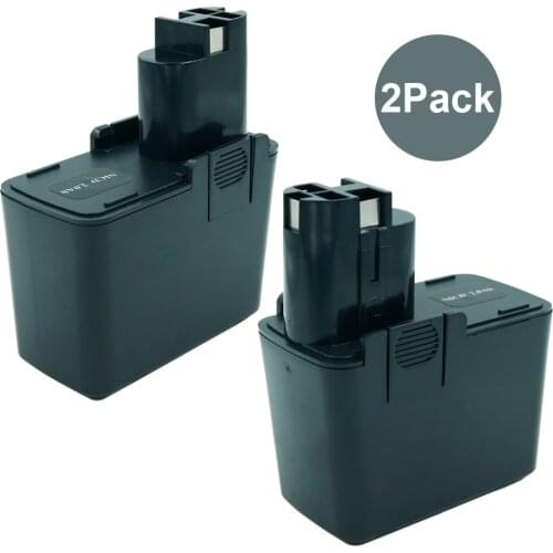 2PCS 9.6V 2000mAh Ni-CD Rechargeable Battery for Bosch Power Tool BAT001 2607335037 2607335072 2607335152