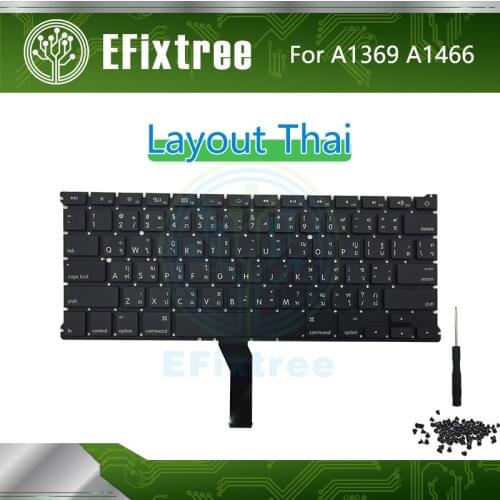 New Thai A1466 Keyboard For Macbook Air 13.3 inch A1369 Layout Backlight Screw MC 2469 2559 2632 2924 2925 3178 2011-2017 Year