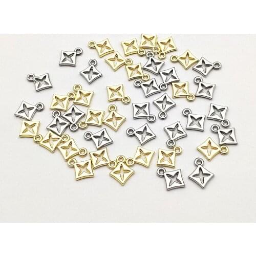 New arrival! 14x11mm 200pcs Zinc Alloy rhombus shape charm for Hand Made Earrings DIY parts,Jewelry Findings & Components