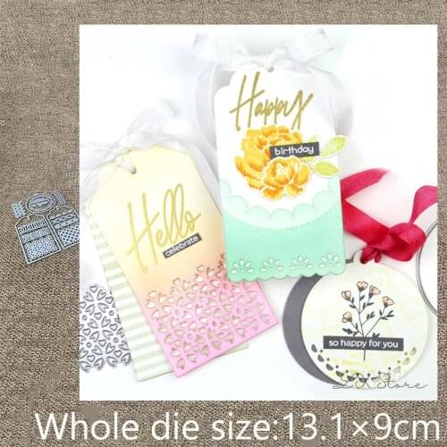 New Design Craft Metal Cutting Dies lace tag round label decoration scrapbook die cuts Album Paper Card Craft Embossing die cuts