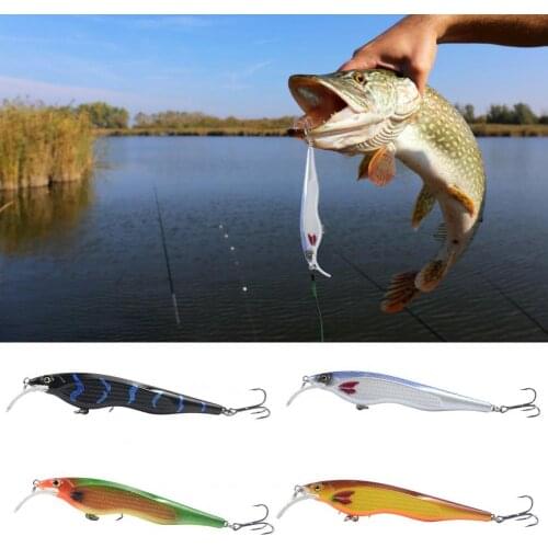 14g 12cm Minnow Lure Anti-Scratch Sharp Hook Colorful Fresh Salt Water 3D Eyes Crankbait Minnow Lures for Outdoor