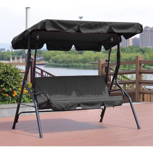 Garden Swing Awning 2/3 Seater Chair Top Cover UV Sun Water Proof Outdoor Hammock Canopy Dustproof Cover Tent Shade Sail