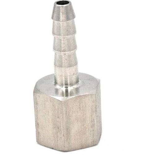 1/4" BSP Female to 6mm 304 Stainless Steel Splicer Barb Hose Tail Connector 142 PSI