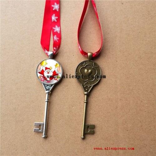 Sublimation christmas key shape personalized blank consumables supplies hot transfer printing material 15pcs/lot
