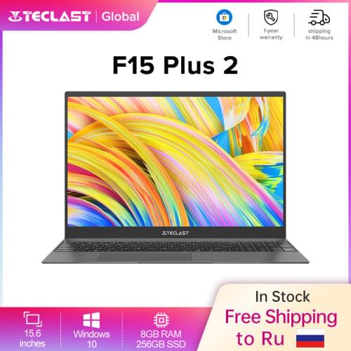 Teclast F15 Plus 2 Ultra Thin 1.65Kg Laptop 15.6 Inch 1920x1080 Windows 10 Notebook Intel Gemini Lake Refresh 8GB RAM 256GB SSD