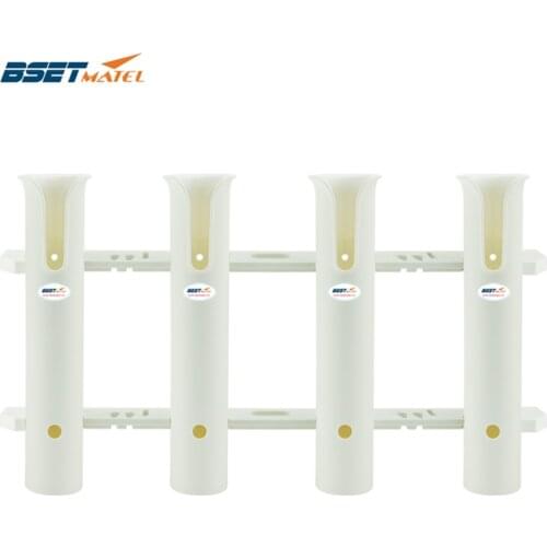 Boat Marine Yacht Kayak Vertical 4 Tube Fishing Rod Holder Organiser Pole Tube Mount Bracket Socket Rack Lure Pliers Storage