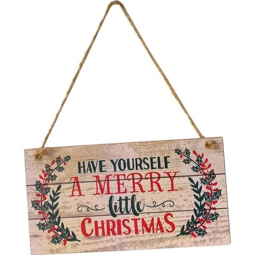 Have Yourself A Merry Little Christmas Wooden Plaque Board Home Hanging Sign