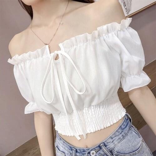 New Spring Summer Womens Sexy Lace Shirt Fit top Womens Off Shoulder Shirt Casual Lace Blusas Tops DD8261