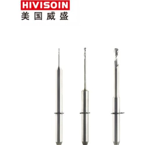 Dental Zirconia Carbide Milling Burs Machine Wieland S1 System 0.7/1.0/2.5mm Length 40mm For Zirconium and Wax /PMMA