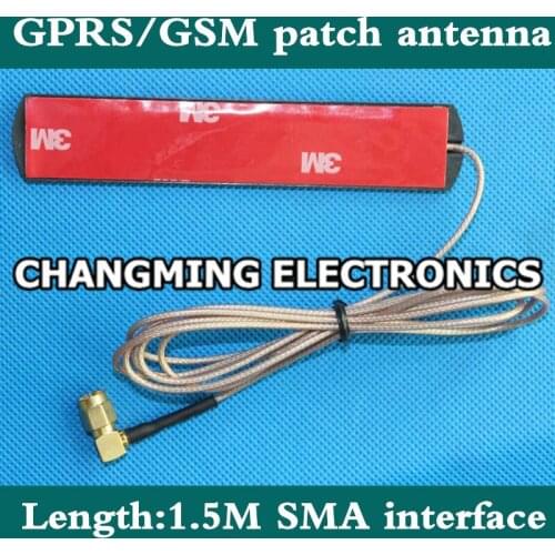 GPRS/GSM Car Antenna Patch Antenna/Surveillance Anti-theft GPRS Antenna SMA Interface 1.5m silver-plated wire(Free Shipping)5PCS