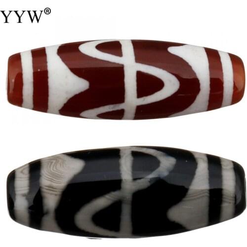 5pcs/Lot Natural Tibetan Onyx Dzi Beads Tiger Teeth Oval Dzi Agates Loose Beads For Diy Jewelry Making Pendant Necklace