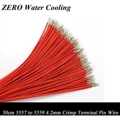 50pcs/Lot Free Shipping 30cm Red Color UL1007 18AWG ATX / PCI-E / EPS / PSU Female to Male Crimp Terminal Pins Wire