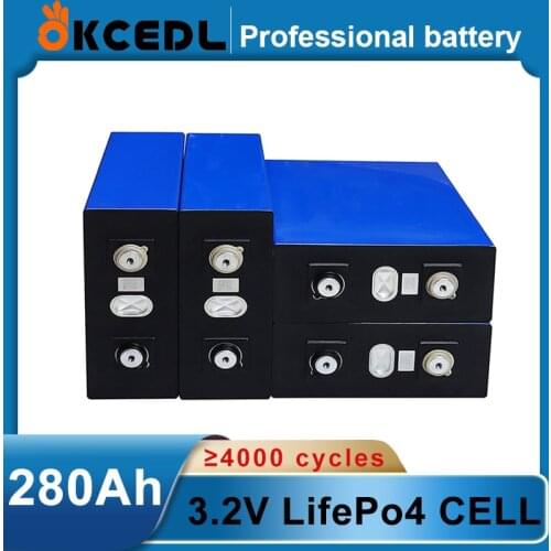 New 3.2v 280ah lifepo4 battery 12v 24v rechargeable battery with tents for rv solar energy storage system eu usa tax free