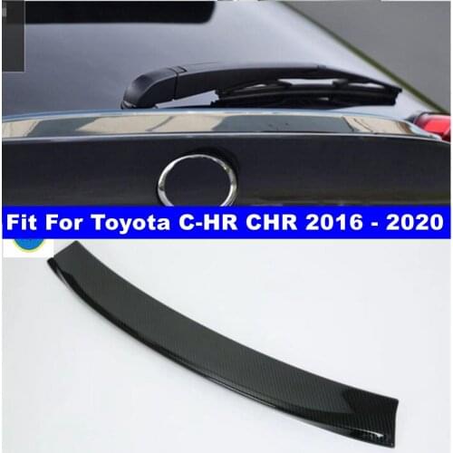 Accessories Exterior Refit Kit Rear Trunk Spoiler Tail Upper Bumper Protector Sticker Cover Trim For Toyota C-HR CHR 2016 - 2020