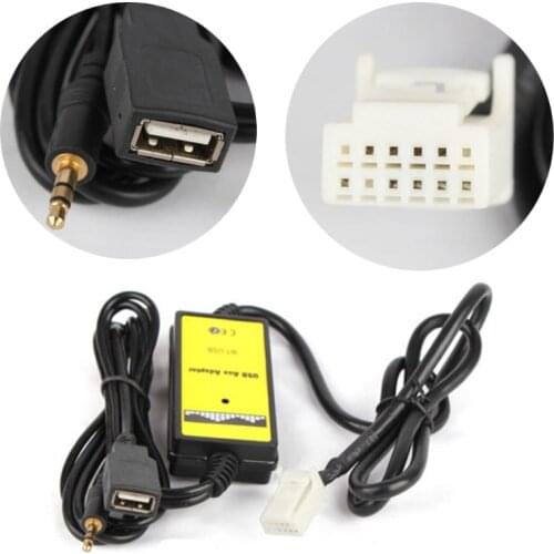 G5AD Car USB Adapter MP3 Interface SD AUX USB Data Cable Connect Virtual C D Changer Compatible with Tundra 2004-2010