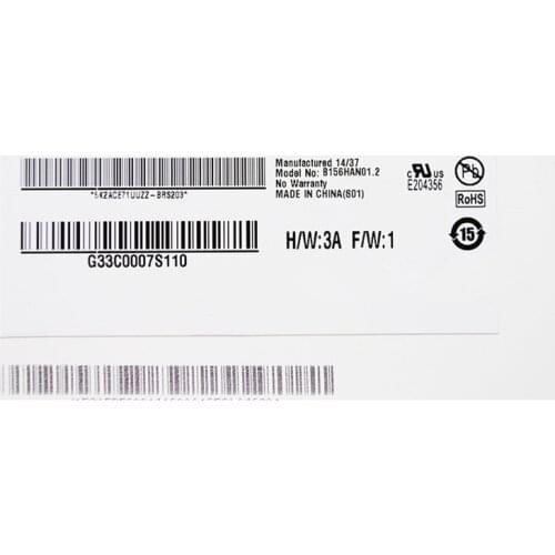 B156HAN01.2 IPS FHD AUO AU Optronics LCD Screen Display 1920*1080 eDP 30pin Matte Screen