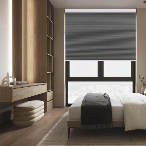 BERISSA Cordless Honeycomb Heat Insulation Curtains 100% Blackout Custom Honeycomb Blinds Living Room Bedroom Kitchen Curtains